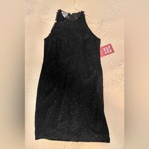 Black beaded prom or holiday dress